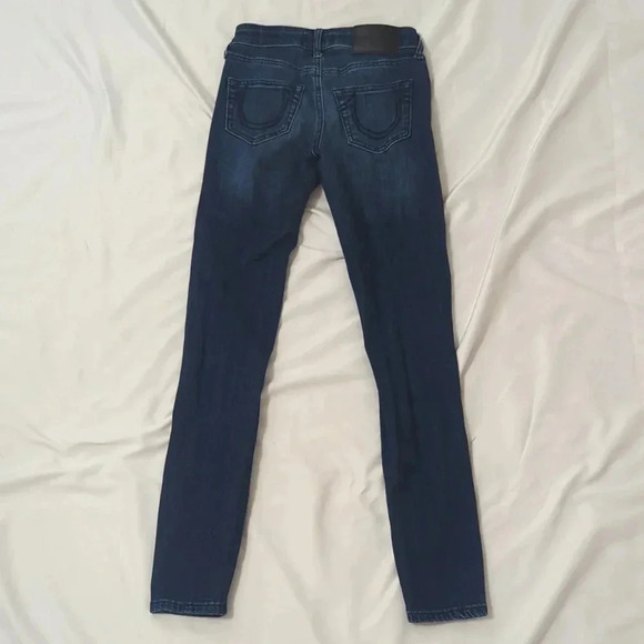 True Religion Jennie Mid Rise Curvy Skinny Jean, Color Dark Indigo Size 24 - Picture 2 of 15